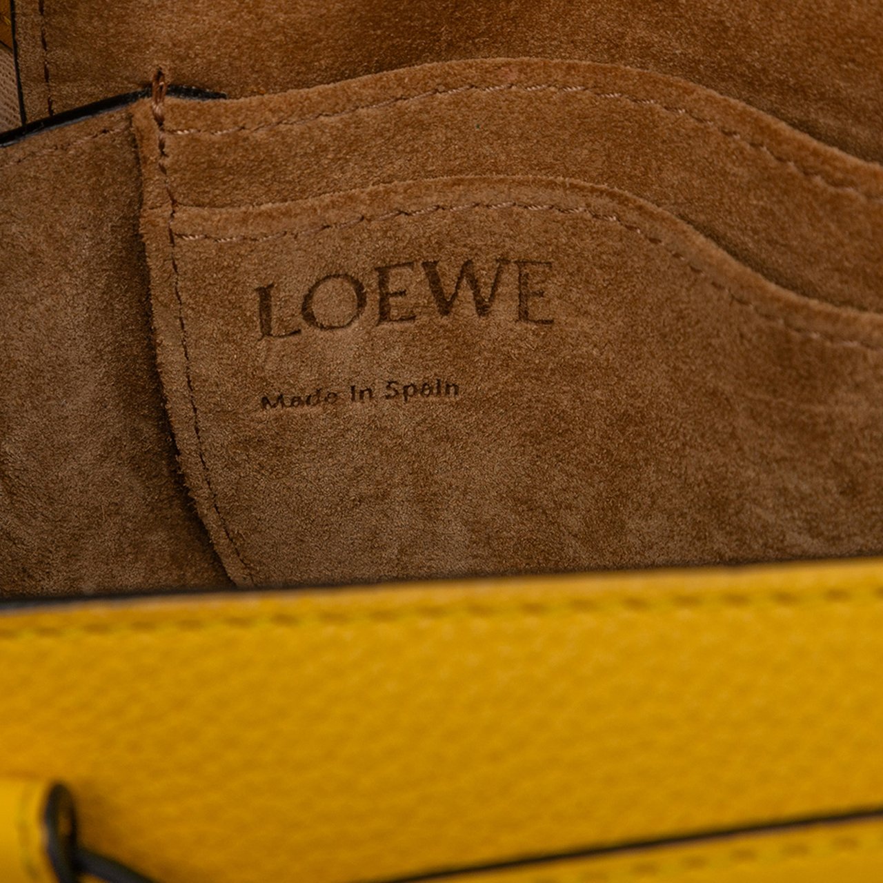 Loewe Mini Leather Gate Crossbody Geel