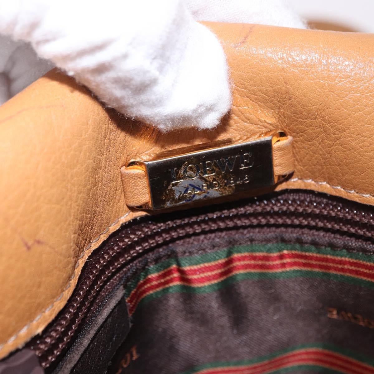 Loewe Anagram Leather Beige