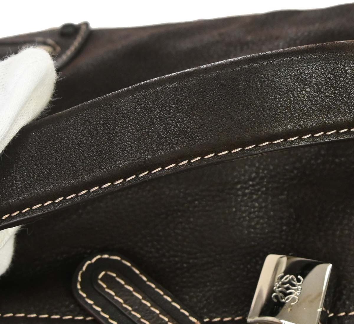 Loewe Anagram Bag leather Bruin