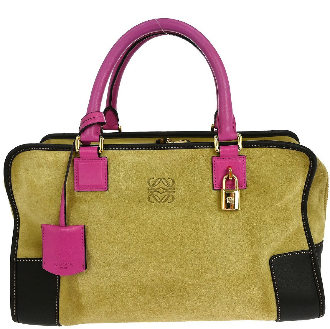 Loewe Loewe Amazona suede suede bag medium Beige