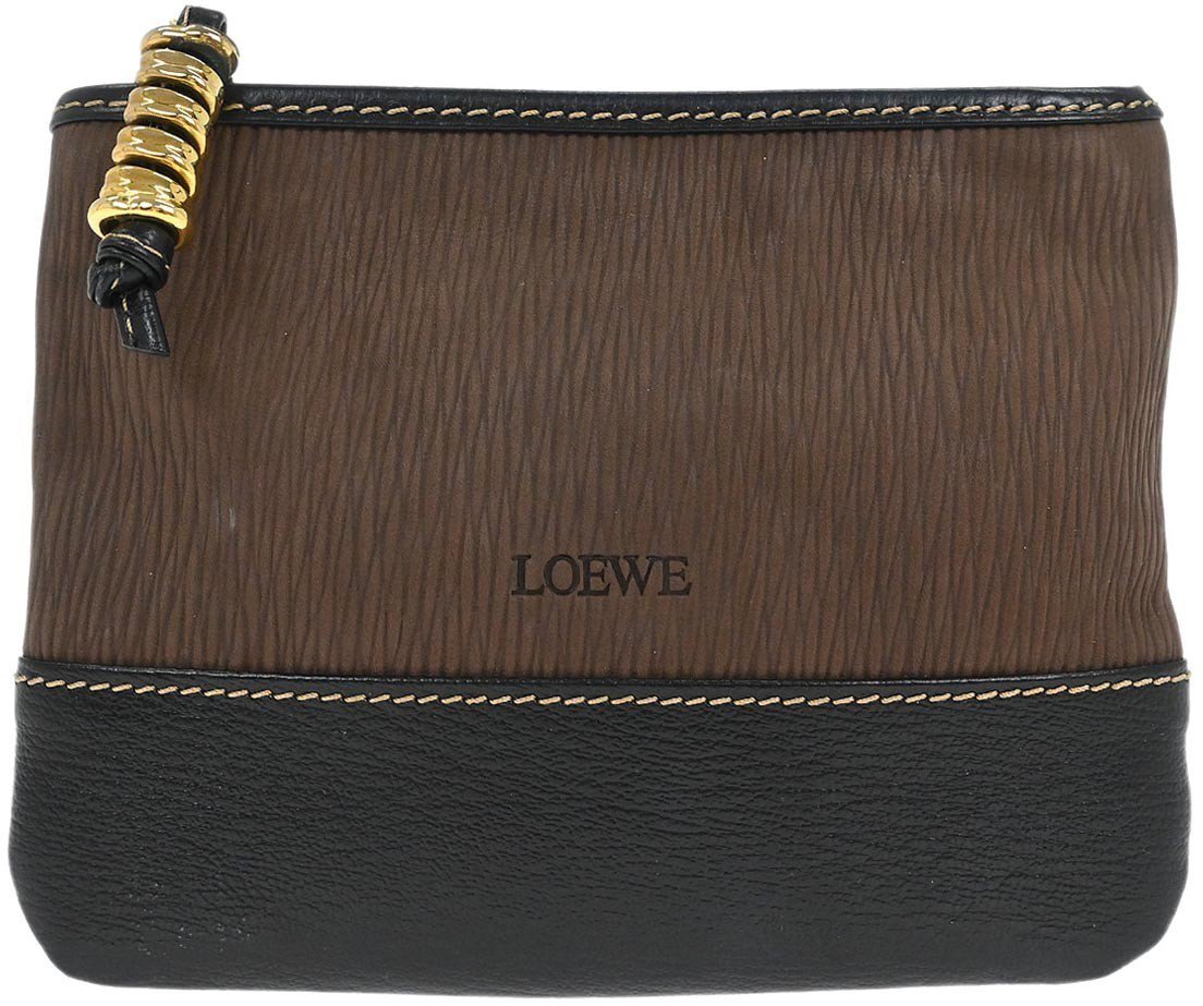 Loewe Loewe Velazquez Clutch Bag Leather Bruin