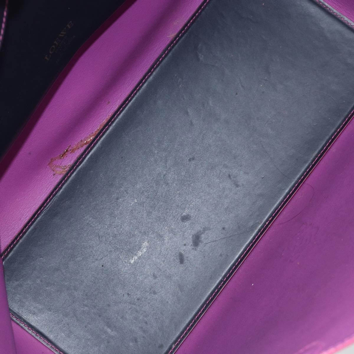 Loewe Loewe Leo Shopper Tote Leather Medium Navy