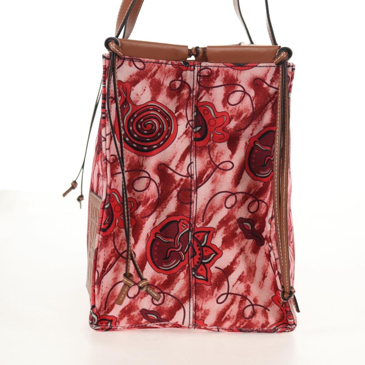 Loewe Loewe Paula's Ibiza Cushion Tote Printed Canvas Small Rood