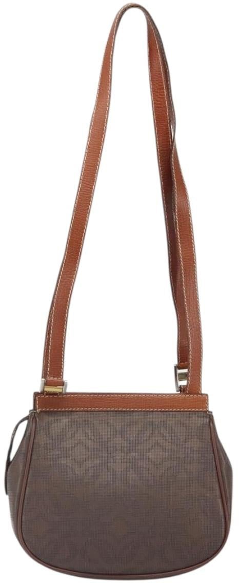 Loewe Loewe Anagram Shoulder Bag PVC Leather Bruin