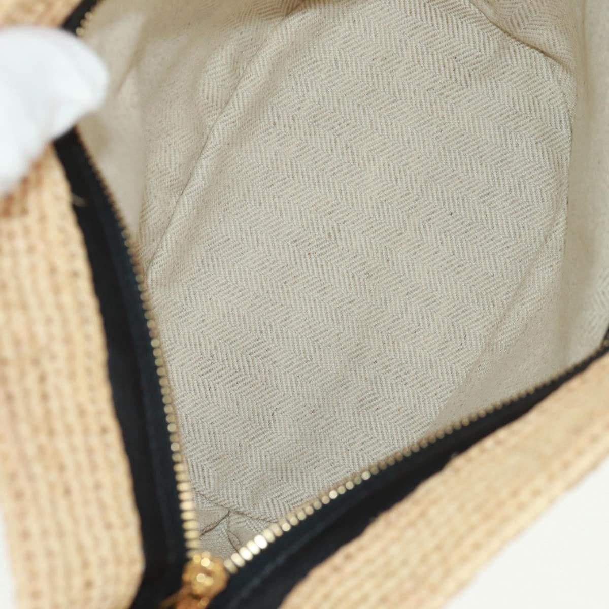 Loewe Loewe Pochette Woven Raffia Beige