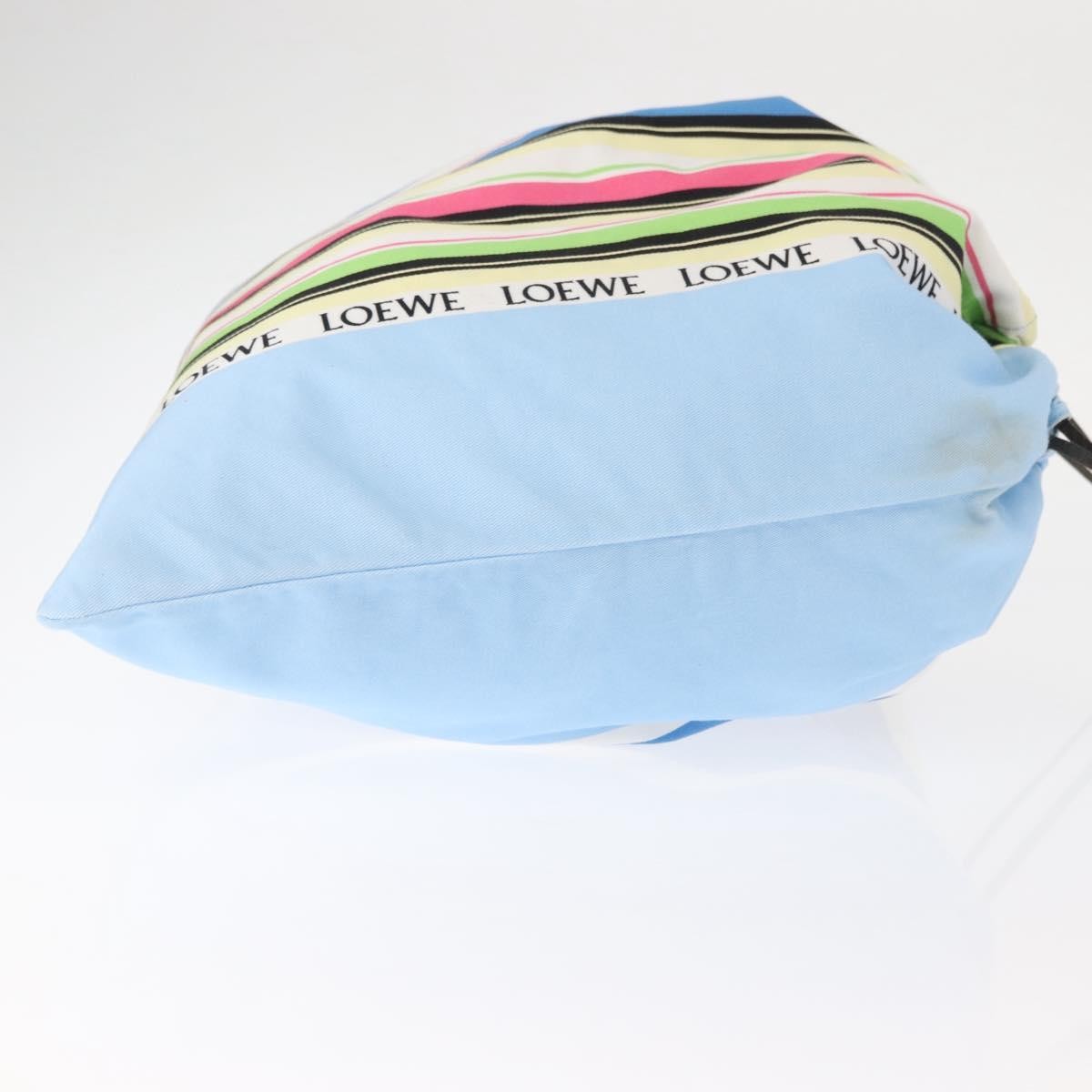 Loewe Loewe Drawstring Pouch Printed Canvas Blauw