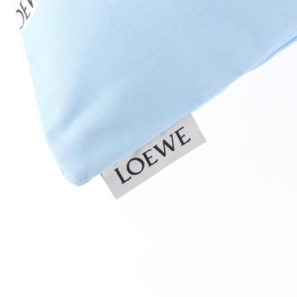 Loewe Loewe Drawstring Pouch Printed Canvas Blauw