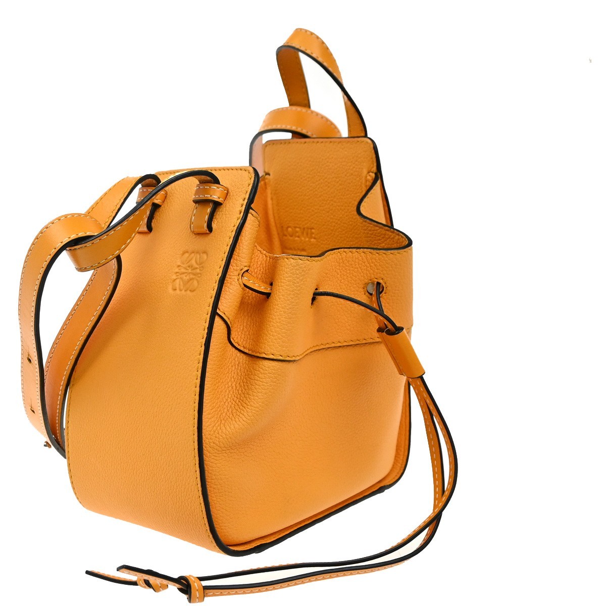 Loewe Loewe Hammock Bag Leather Mini Oranje