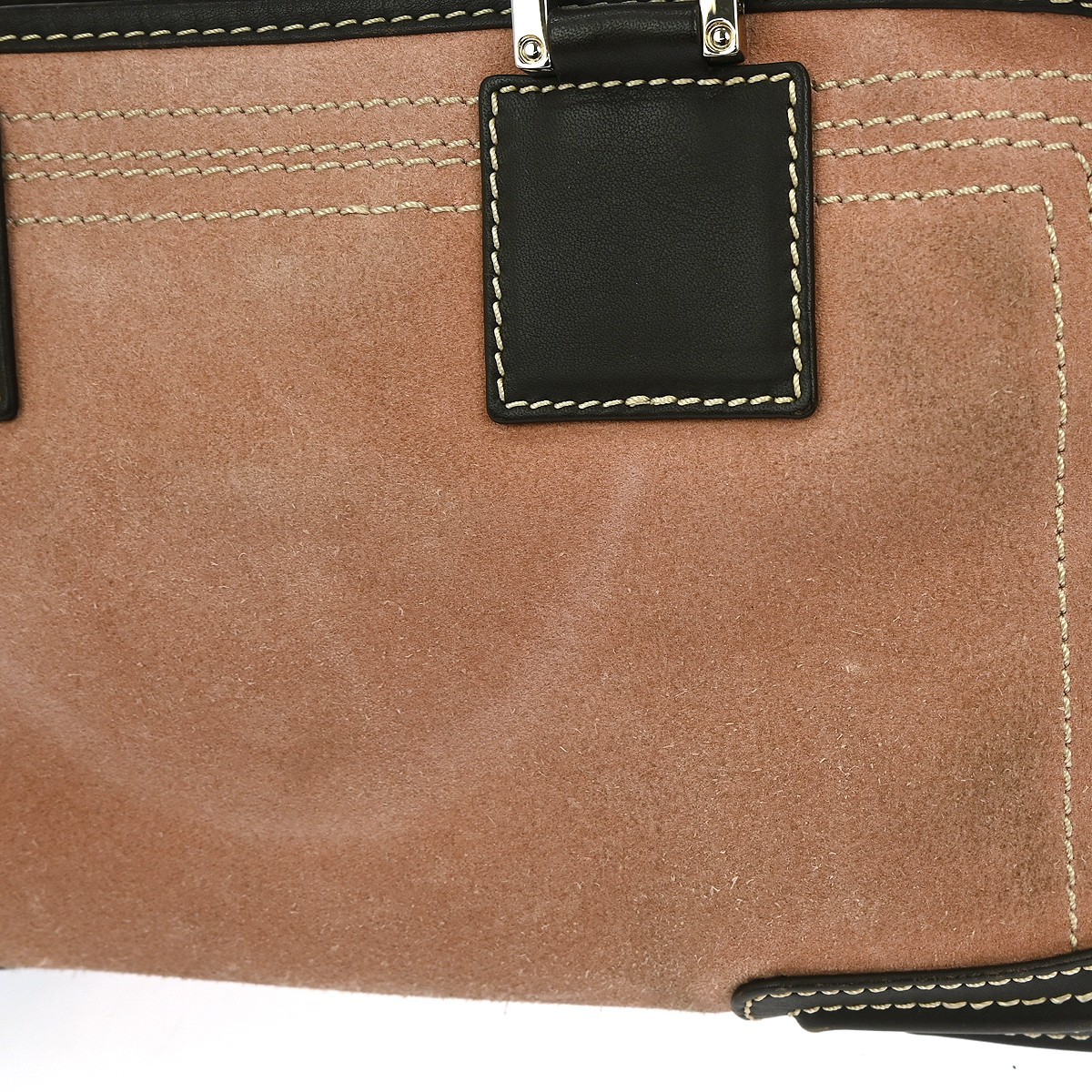 Loewe Loewe Amazona Bag Stitched Suede 28 Beige