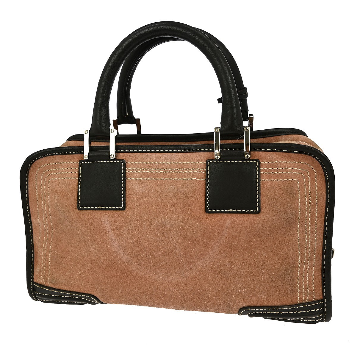 Loewe Loewe Amazona Bag Stitched Suede 28 Beige