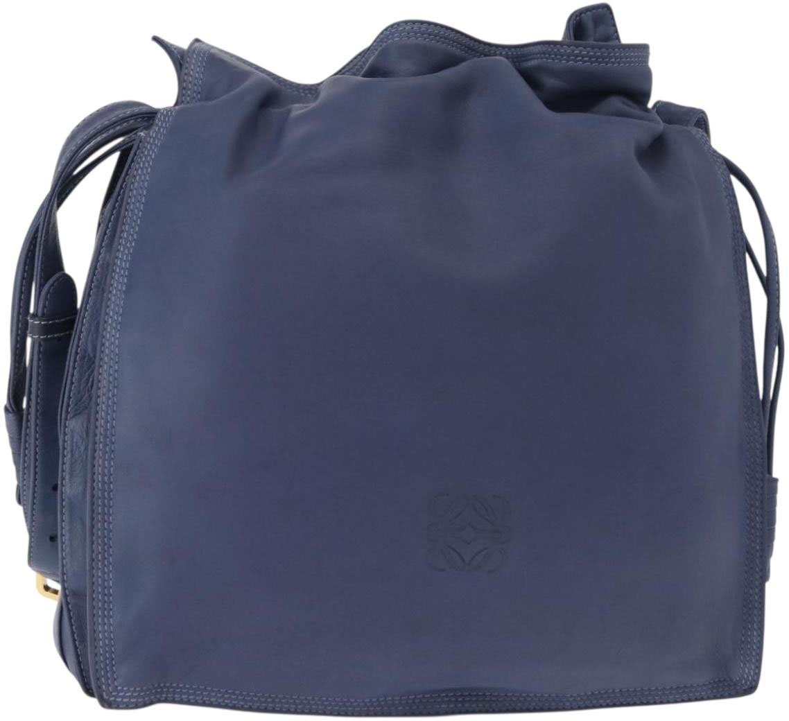 Loewe Loewe Flamenco Bag Leather Medium Blauw