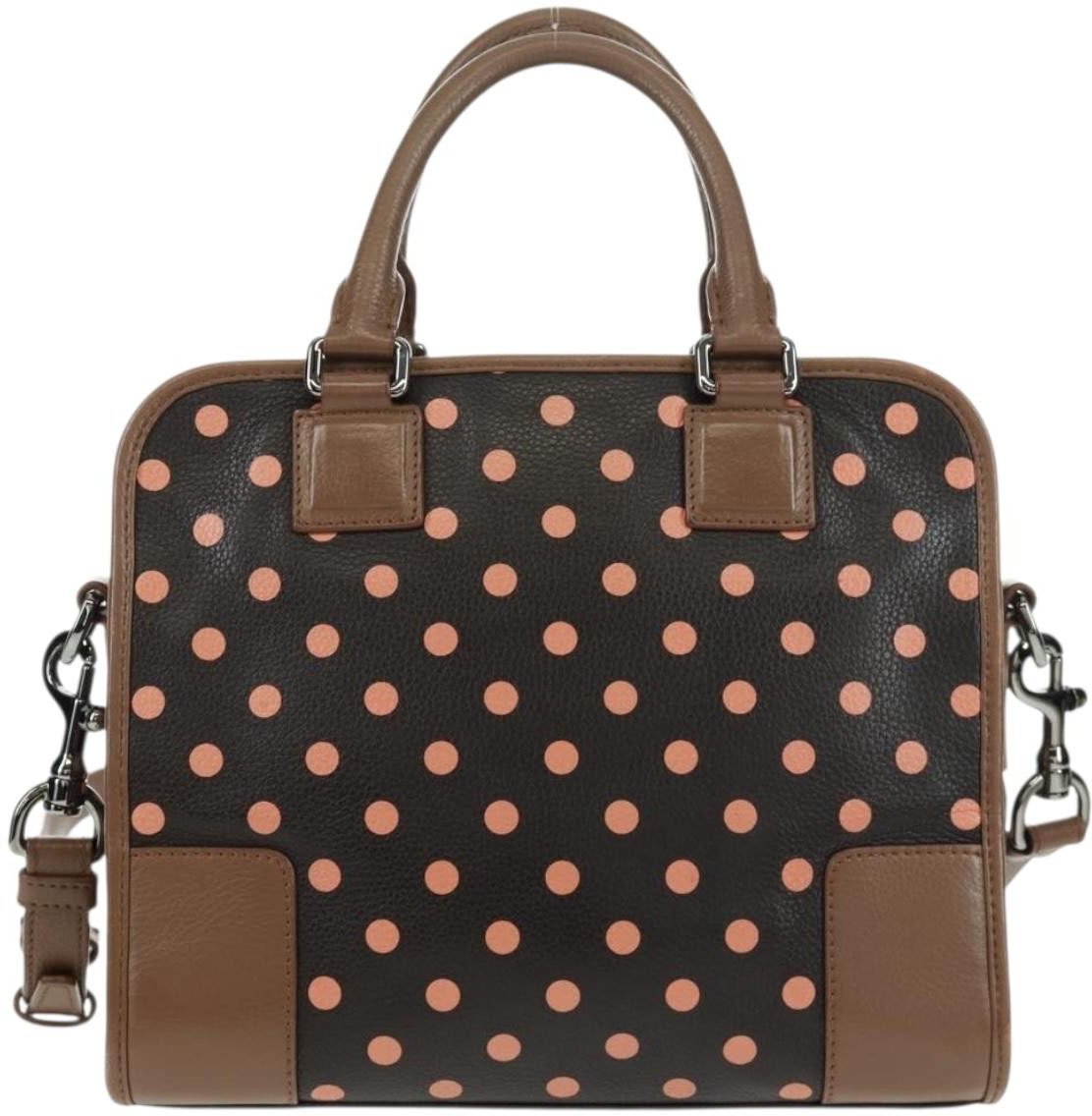 Loewe Loewe Cruz Bag Printed Leather Medium Bruin