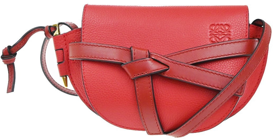 Loewe Loewe Gate Shoulder Bag Leather Small Rood