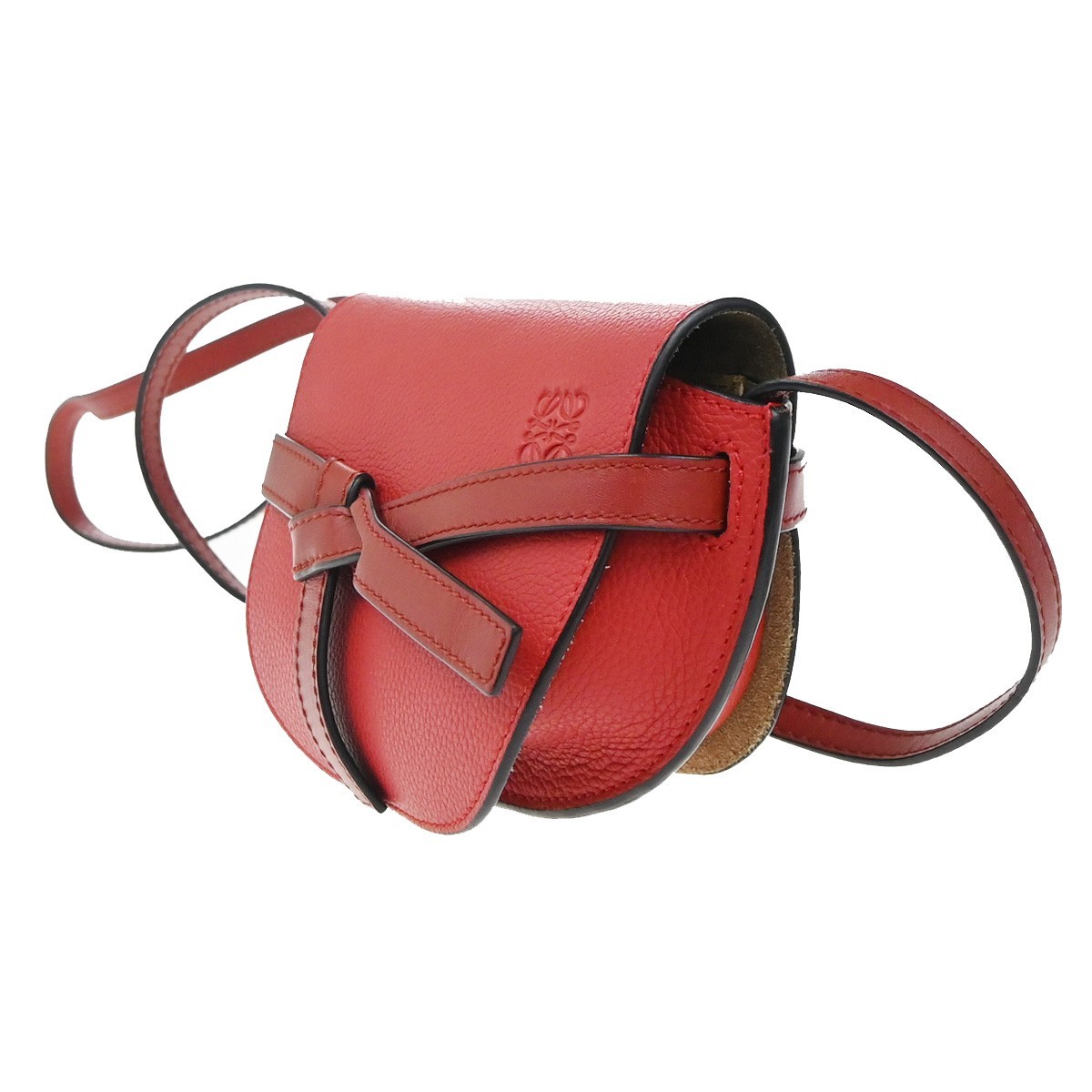Loewe Loewe Gate Shoulder Bag Leather Small Rood