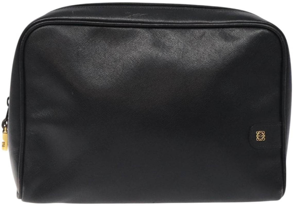 Loewe Anagram Clutch Bag Leather Zwart