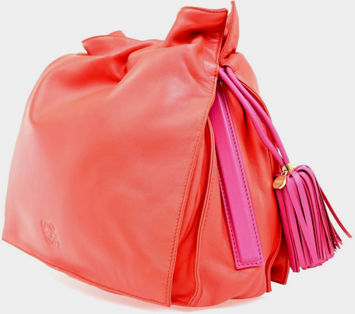 Loewe Loewe Flamenco Bag Leather Small Roze