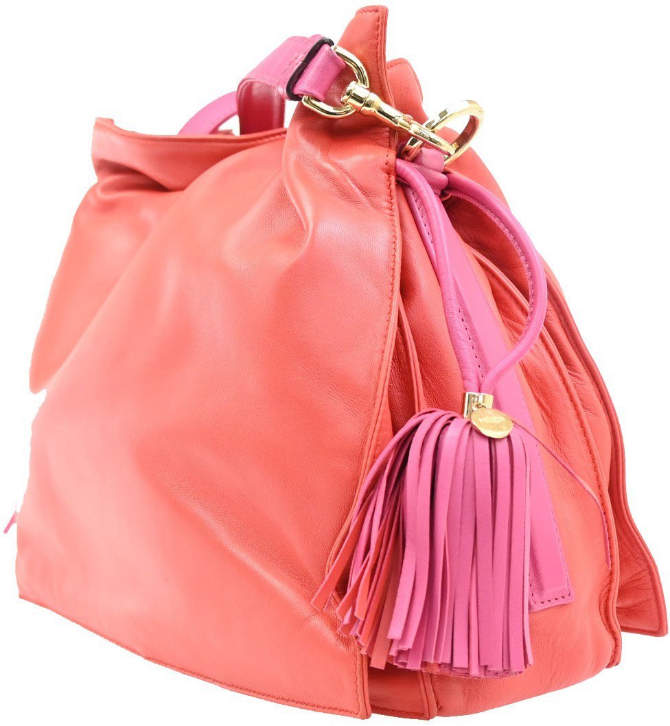 Loewe Loewe Flamenco Bag Leather Small Roze
