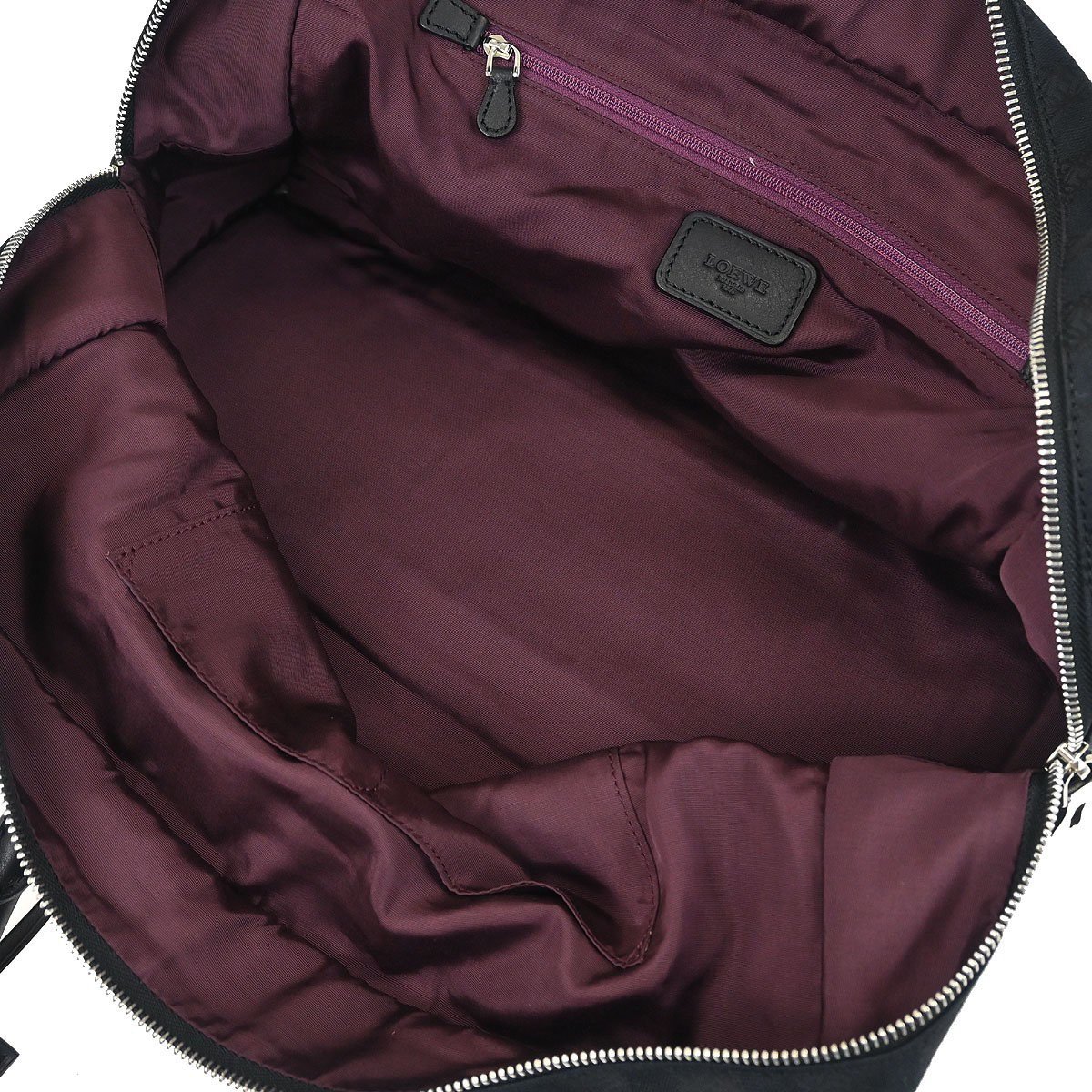 Loewe Loewe Amazona Bag Leather and Jacquard Canvas 28 Zwart