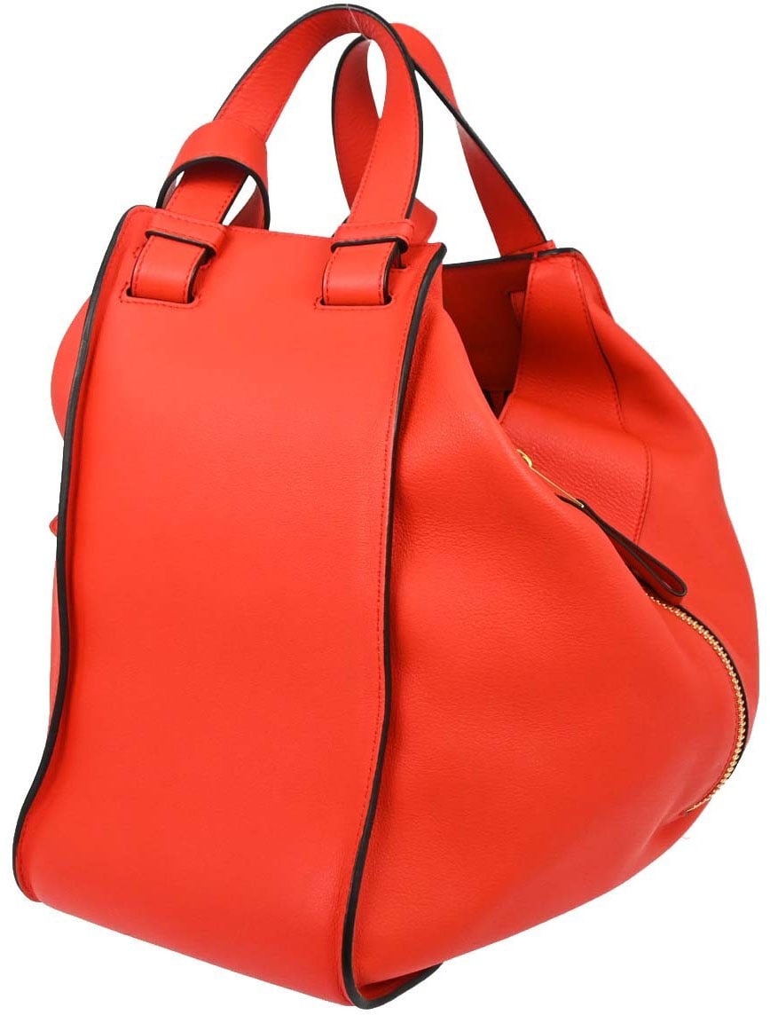 Loewe Hammock Leather Small Rood