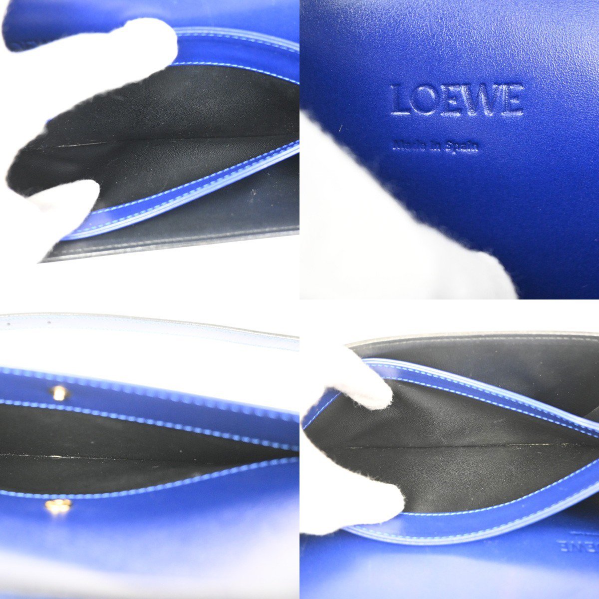 Loewe Loewe Barcelona Shoulder Bag Leather Small Blauw