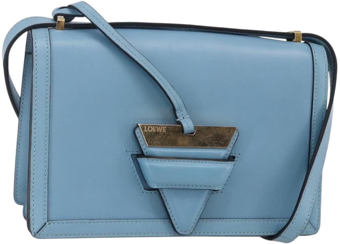 Loewe Loewe Barcelona Shoulder Bag Leather Medium Blauw