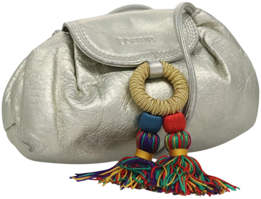 Loewe Loewe Vintage Crossbody Leather Zilver