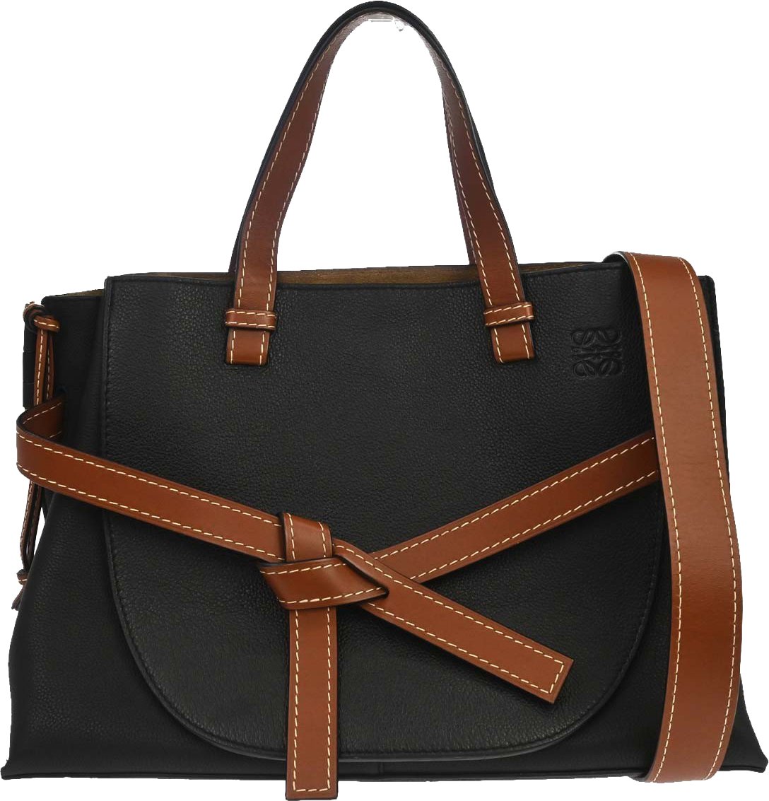 Loewe Gate Tote Leather Medium Zwart