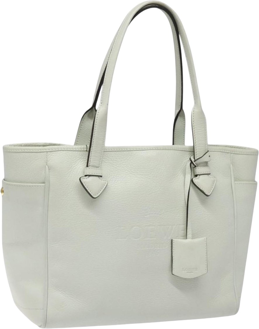 Loewe Heritage Tote Leather Wit