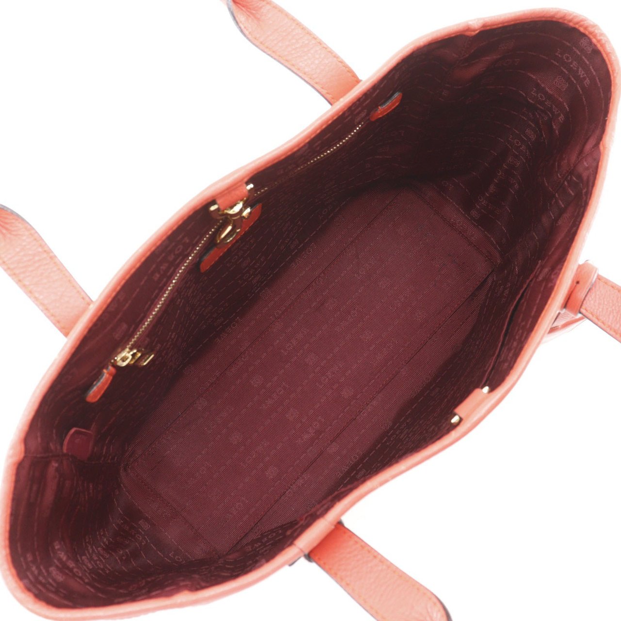 Loewe Heritage Tote Leather Rood