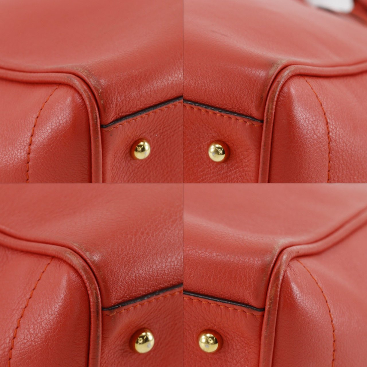 Loewe Heritage Tote Leather Rood