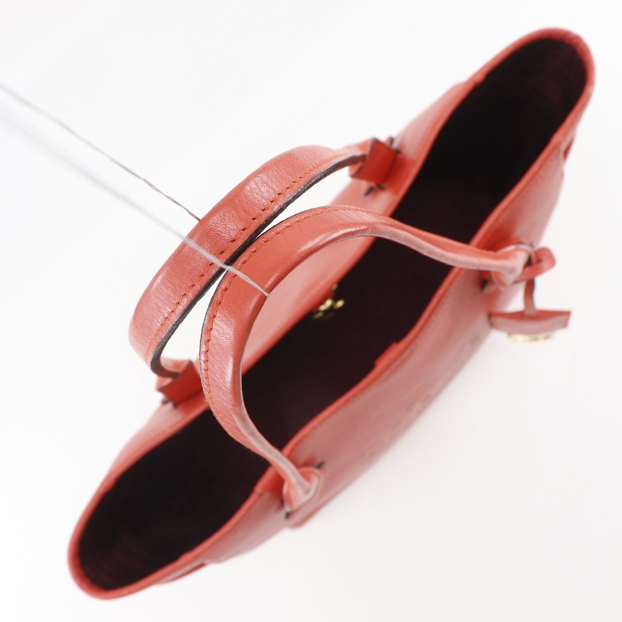Loewe Heritage Tote Leather Rood