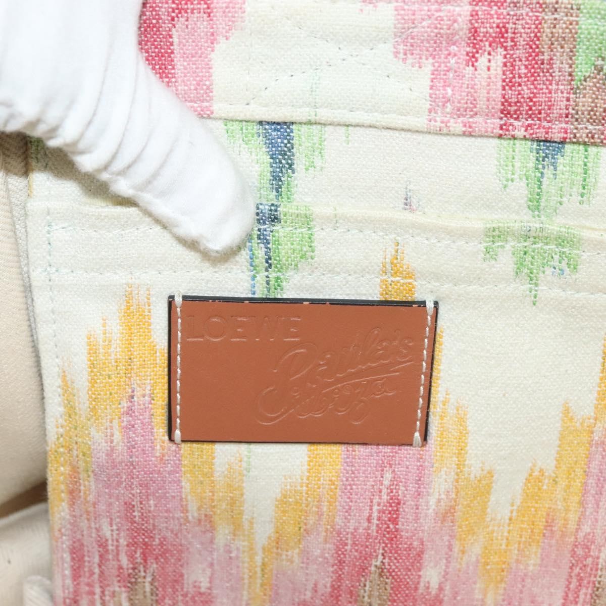 Loewe Loewe Paula's Ibiza Tote Embellished Printed Canvas Medium Divers