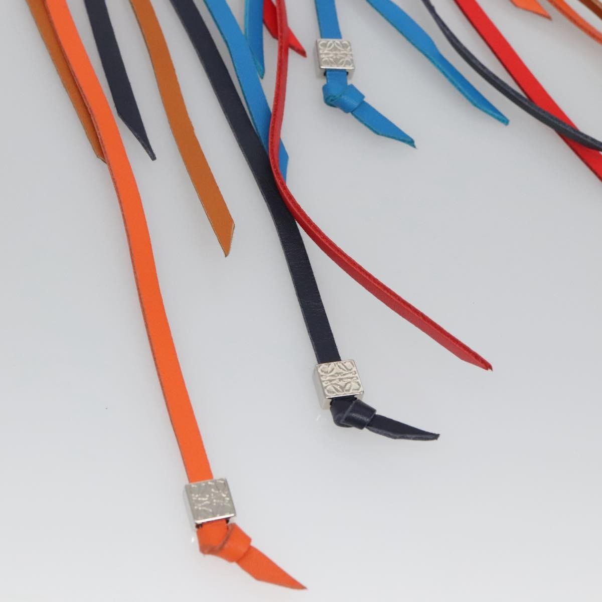 Loewe Loewe Anagram Bag Charm Key Holder Metal with Leather Divers