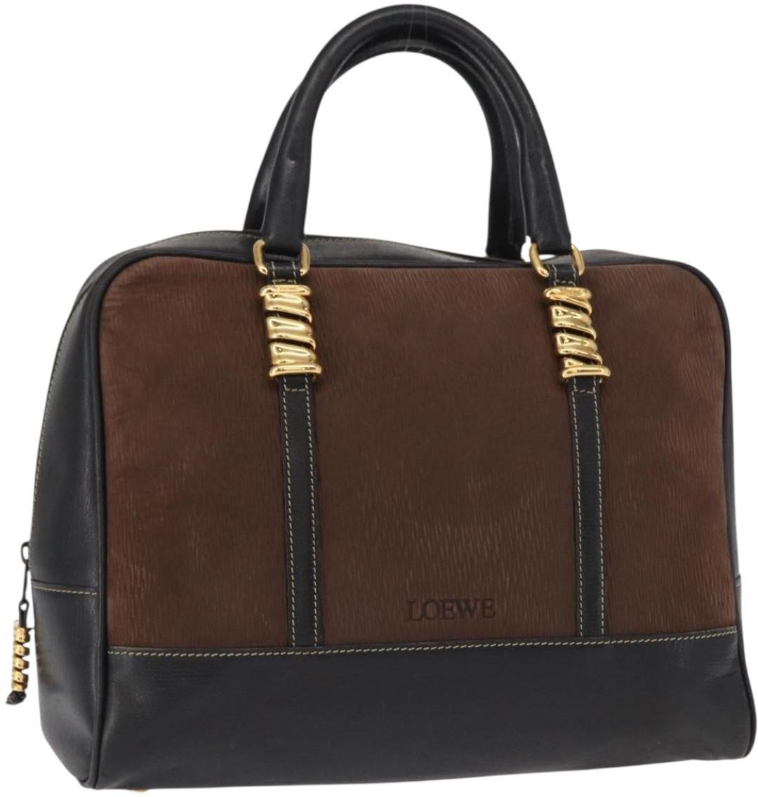 Loewe Loewe Velazquez Tote bag suede and leather Bruin