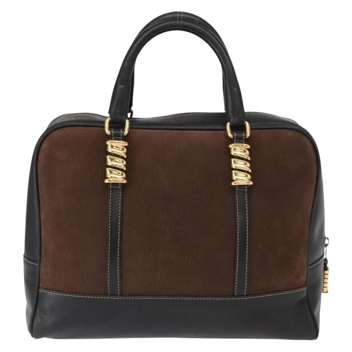 Loewe Loewe Velazquez Tote bag suede and leather Bruin