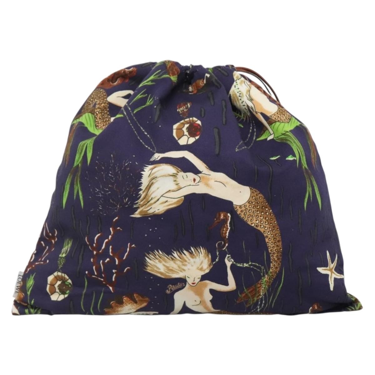 Loewe Loewe Paula Drawstring Pouch Printed Canvas Small Divers
