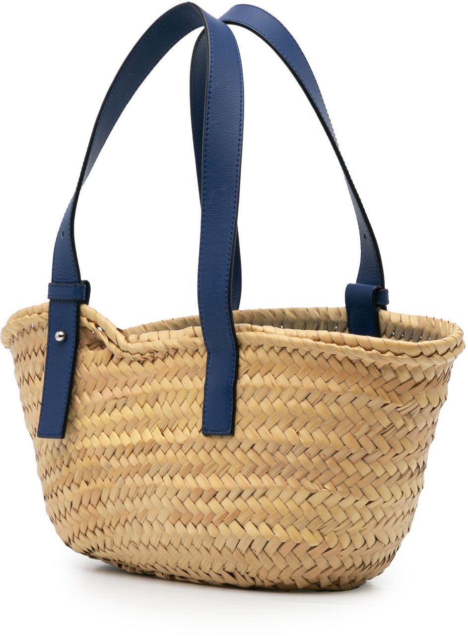 Loewe Small Raffia Basket Tote Bruin