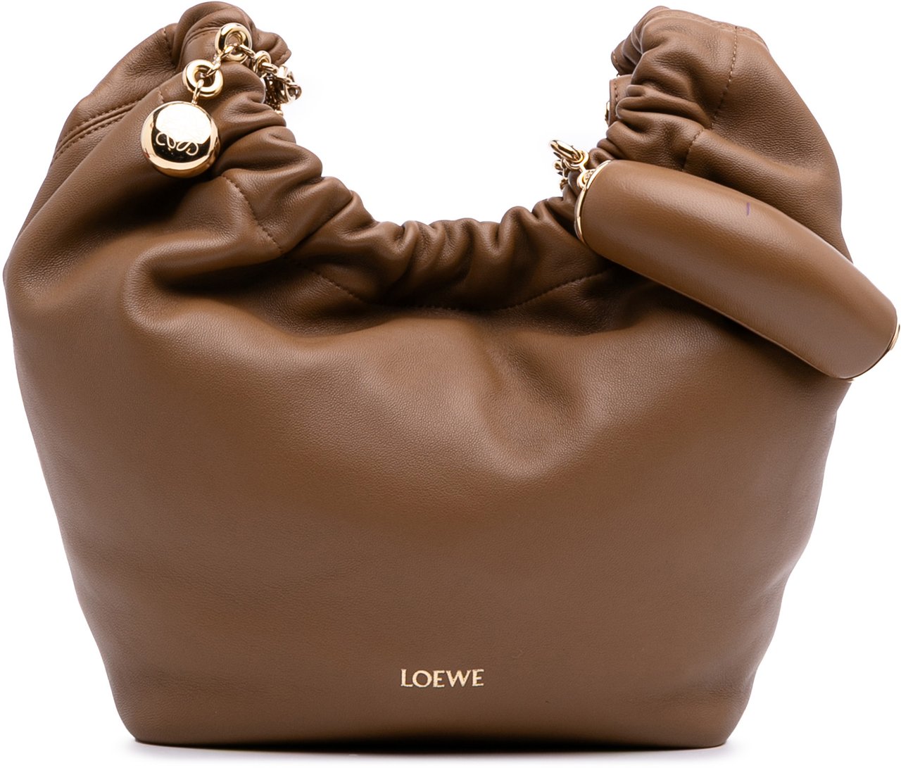 Loewe Small Mellow Nappa Lambskin Squeeze Bag Bruin
