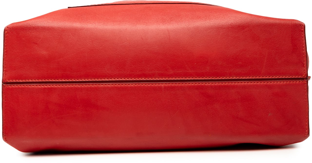 Loewe Leather Anagram Shopper Tote Rood