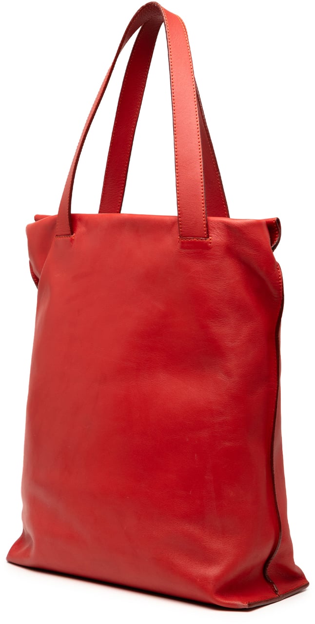 Loewe Leather Anagram Shopper Tote Rood