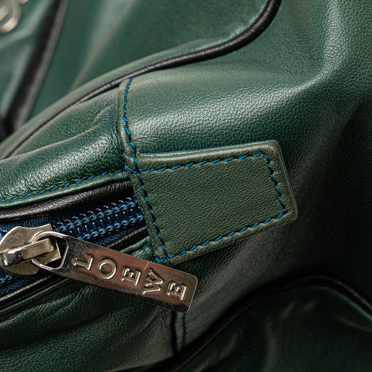 Loewe Anagram Leather Handbag Groen