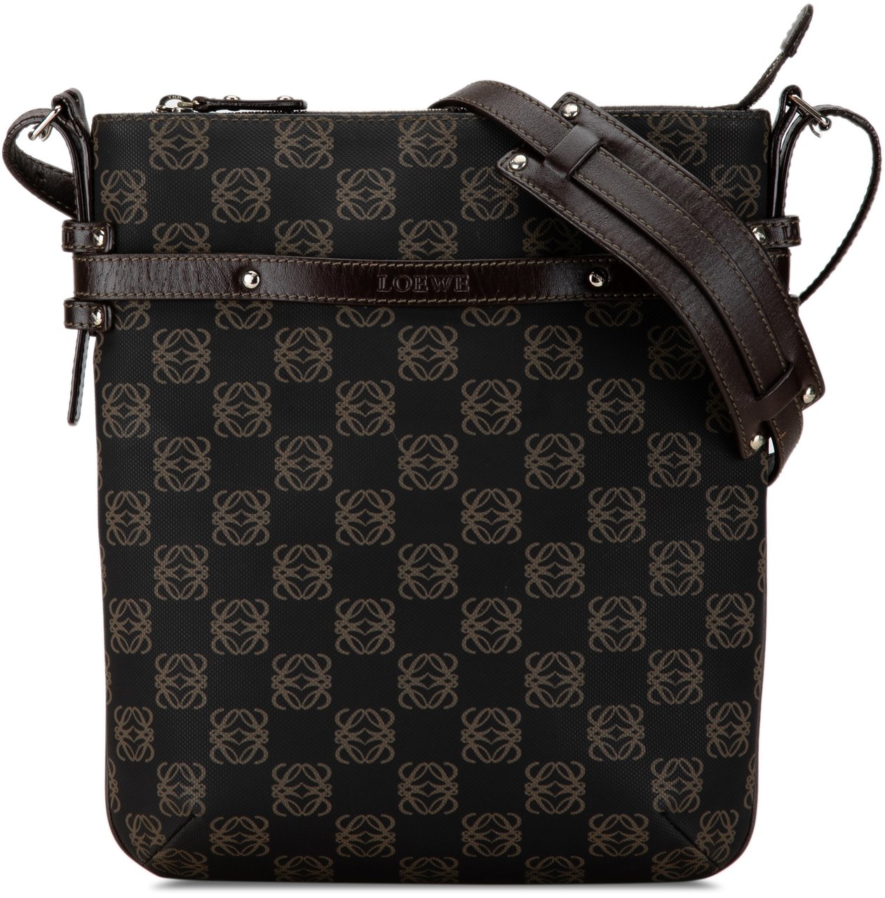 Loewe Anagram Canvas Crossbody Zwart