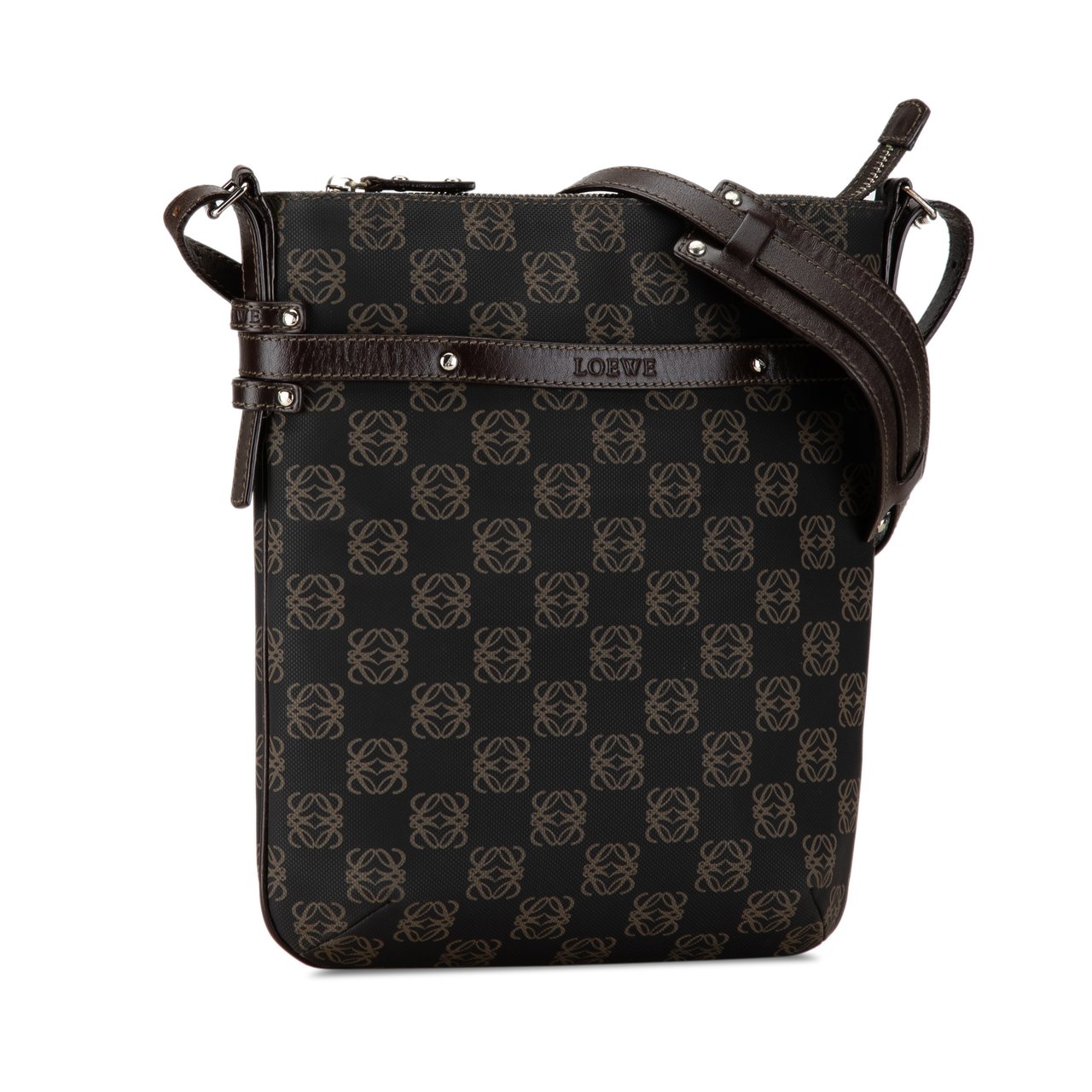 Loewe Anagram Canvas Crossbody Zwart