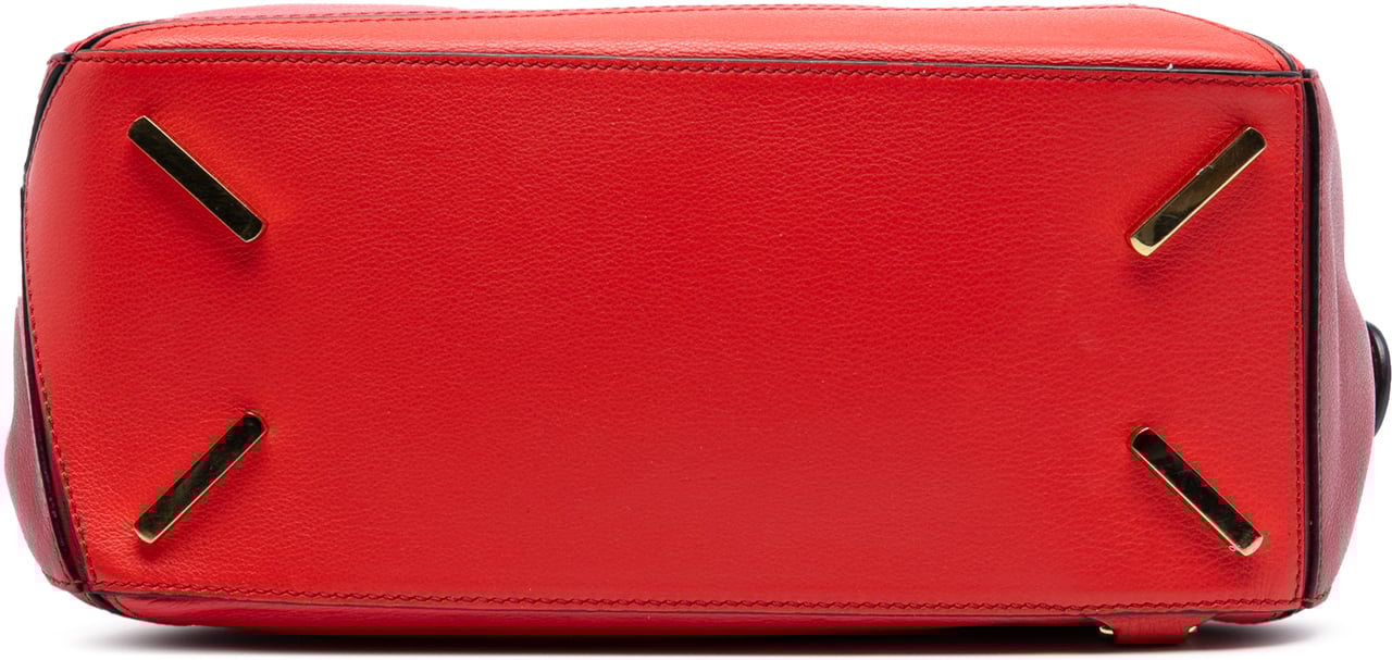 Loewe Medium Tricolor Calfskin Puzzle Satchel Rood