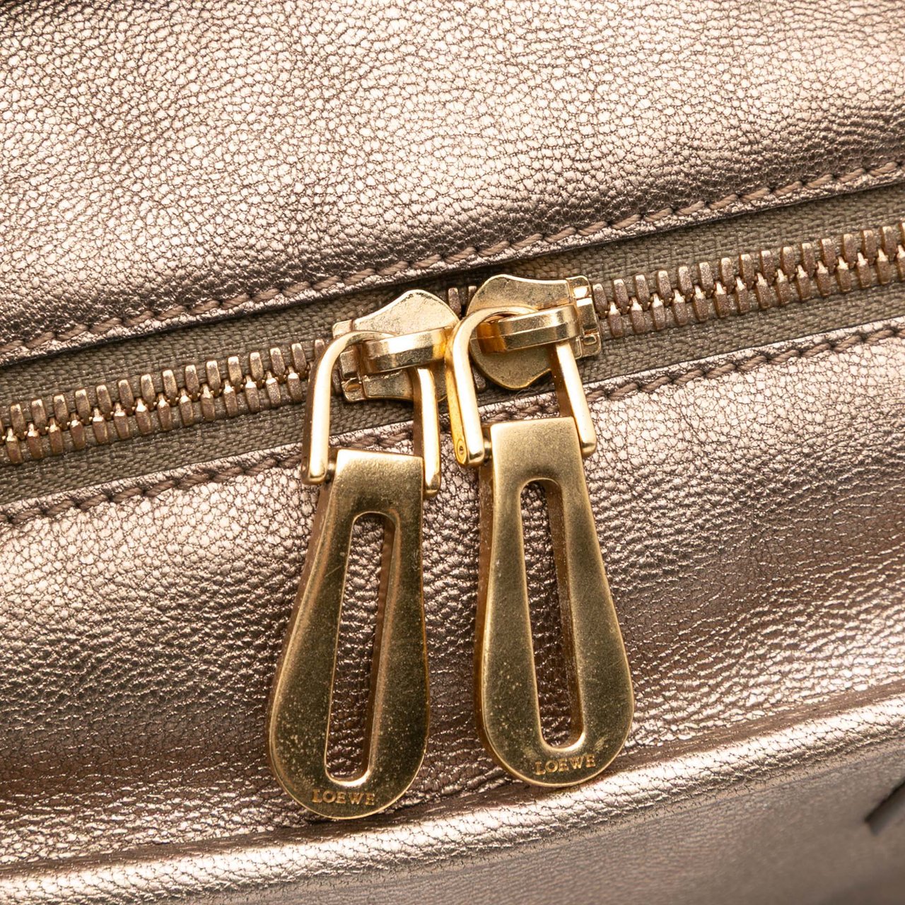 Loewe Metallic Goatskin Amazona 28 Goud