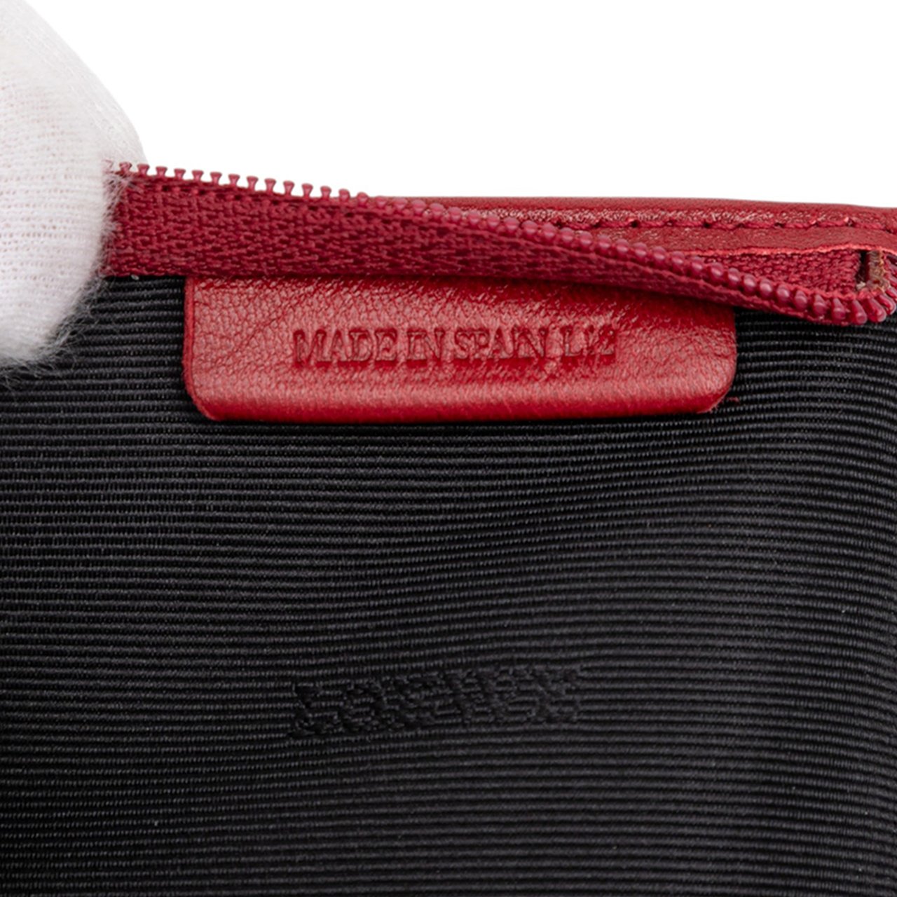 Loewe Leather Anagram Pouch Rood