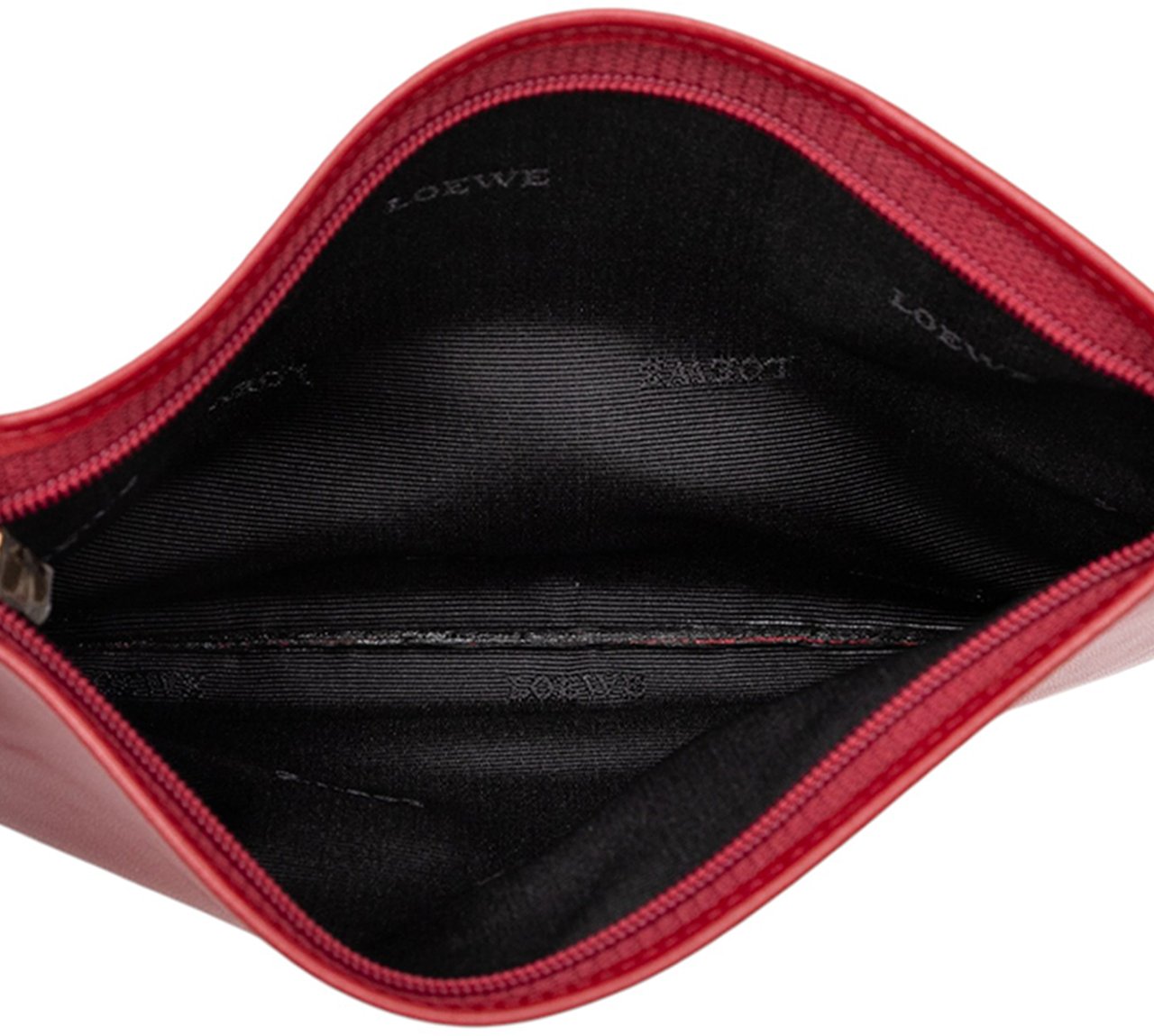 Loewe Leather Anagram Pouch Rood