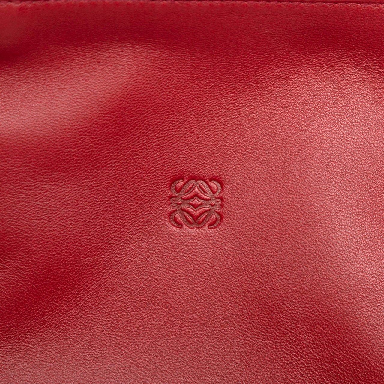 Loewe Leather Anagram Pouch Rood