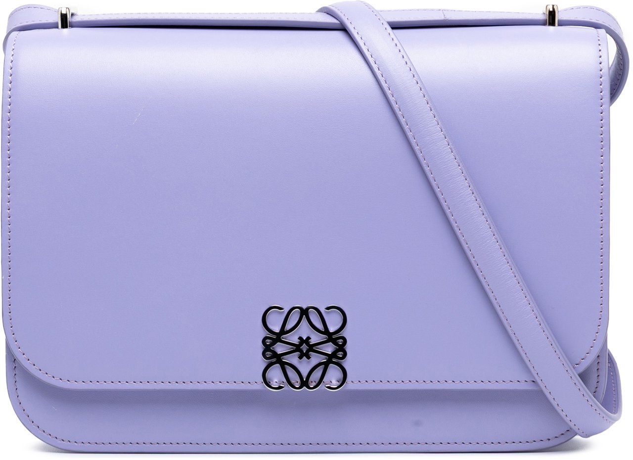 Loewe Medium Leather Goya Crossbody Paars
