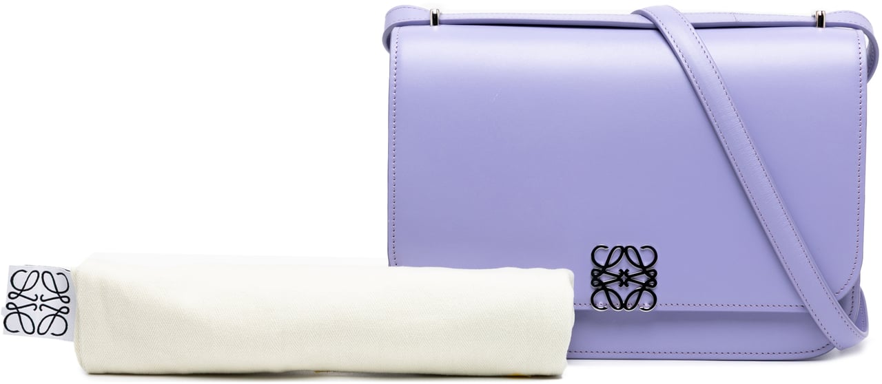 Loewe Medium Leather Goya Crossbody Paars